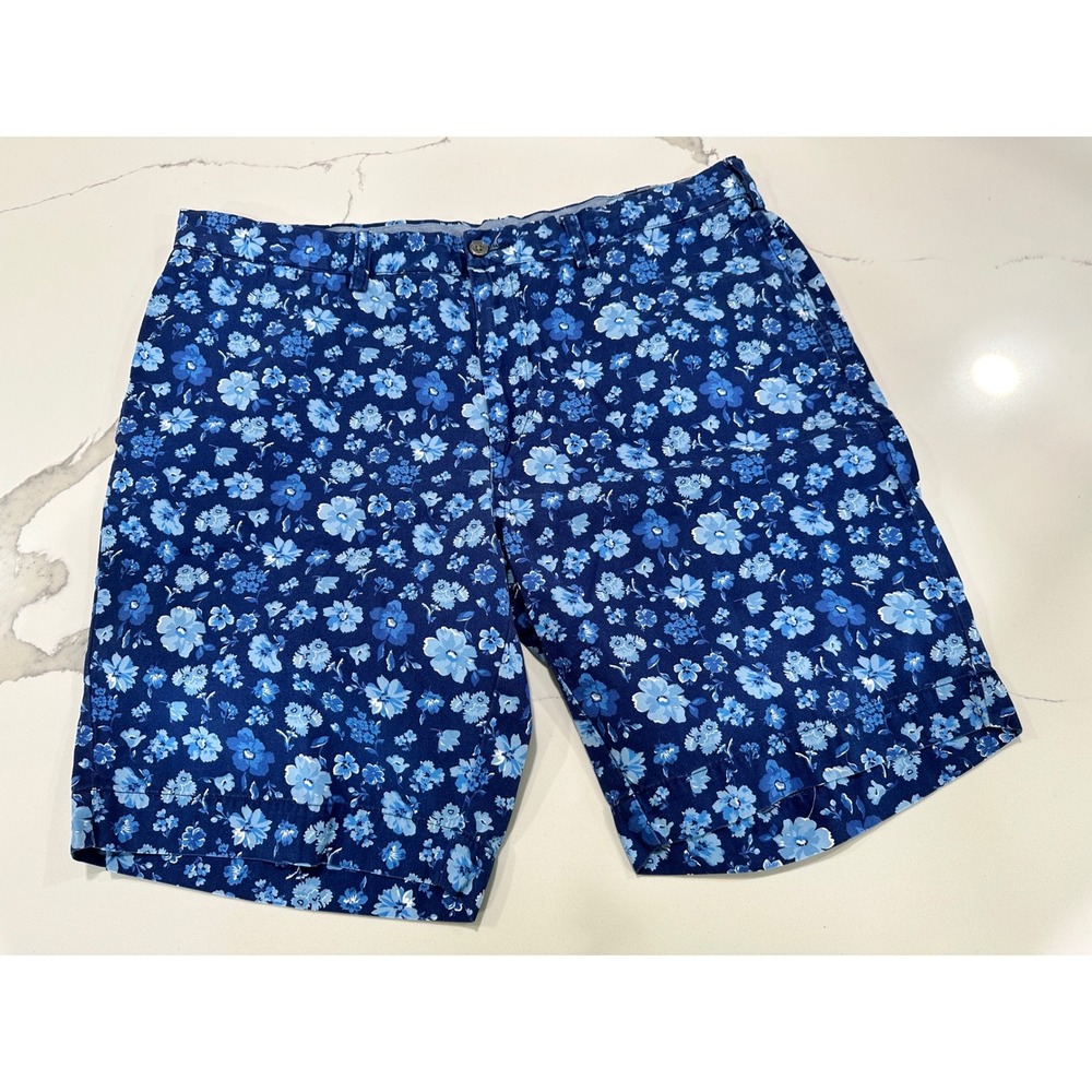 Polo Ralph Lauren Mens Floral Shorts Blue Classic Fit Cotton Size 38